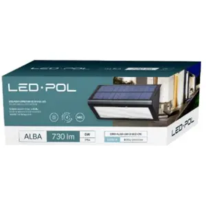 Aplique de LED solar 6W 6500K c/ sensor de movimento