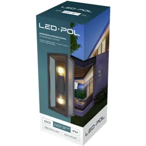 Luminária de parede exterior p/ 2x lâmpadas LED E27 230V