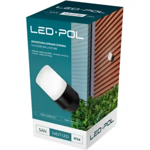 Luminária de parede exterior 230V p/ 1x lâmpada LED E27