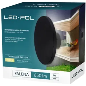 Luminária de parede exterior LED 230V 8W 650lm 4000K IP65