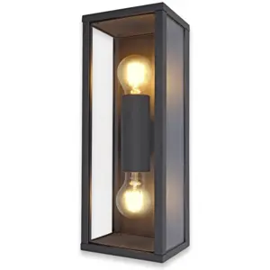 Luminária de parede exterior p/ 2x lâmpadas LED E27 230V