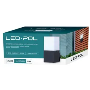 Luminária de parede exterior 230V p/ 1x lâmpada LED E27