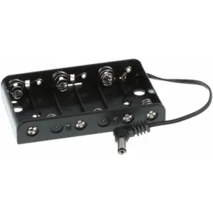 Suporte de pilhas 6xAA em série c/ ficha DC 5.5x2.1mm