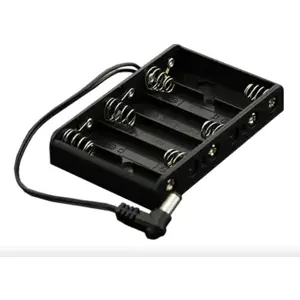 Suporte de pilhas 6xAA em série c/ ficha DC 5.5x2.1mm