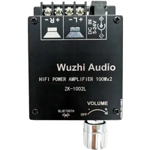 Placa amplificadora de áudio Bluetooth 5.0 2x100W