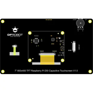 Ecrã tátil TFT DSI 7'' 800x480 para Raspberry Pi 4B/3B+/3B