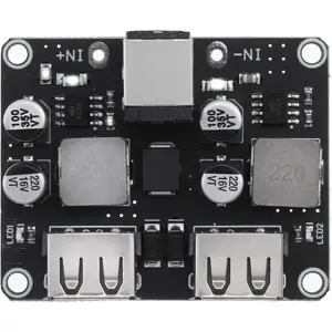 Módulo Conversor DC-DC step down 6..32VDC para 5V/3A 2xUSB-A Fast charge