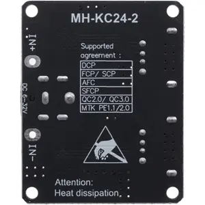 Módulo Conversor DC-DC step down 6..32VDC para 5V/3A 2xUSB-A Fast charge