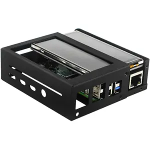 Ecrã tátil TFT 3.5'' + Caixa metálica para Raspberry Pi 4