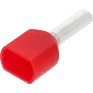 Ponteira isolada para dois fios 1.0mm² 8mm vermelho