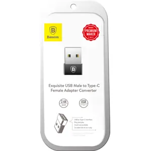 Adaptador USB-A macho -> USB-C Fêmea