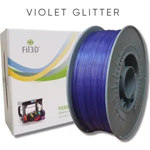 Rolo de filamento de impressão 3D em PLA (3D850) de 1.75mm - Violeta Glitter - 1Kg