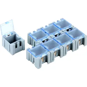 Caixa de plástico para armazenamento de componentes SMD - 26x32.5x21.5mm
