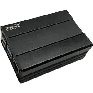 Caixa para Raspberry Pi 4 Model B em alumínio com acesso aos pinos GPIO - preto
