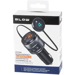 Transmissor FM mãos-livres Bluetooth 5.0 MP3 e carregador 2x USB para carro (QC3.0+5VDC 1A)