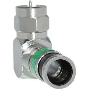Ficha F de compressão p/ cabo RG6 Ø8.5mm - 90º