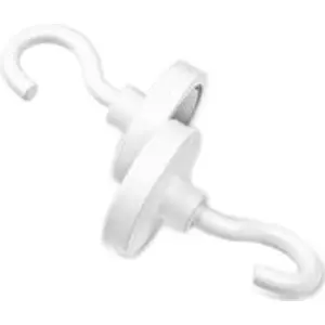 Imán de Neodymium (NdFeB) con gancho N38 Ø16.3mm M4 - blanco