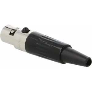Ficha mini-XLR 4 pinos fêmea para soldar em cabo