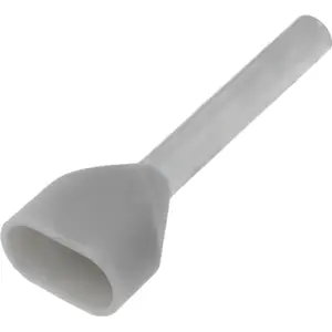 Ponteira isolada para dois fios 0.75mm² 12mm cinzenta