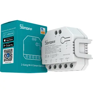Interruptor Inteligente Wi-Fi de Relé Duplo c/ medição de energia