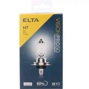 Lâmpada para automóvel H7 PX26d 12V 55W (+50% Light) - [2 unid.]