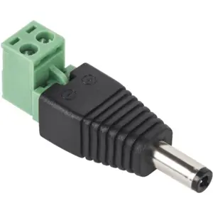 Ficha DC fêmea 5.5x2.1mm + Bloco Terminal 2pin c/ parafusos - 2 peças
