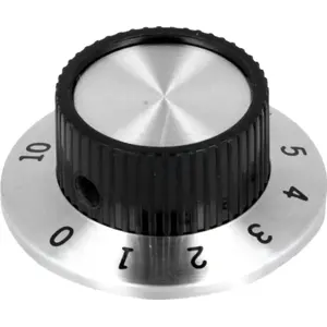 Botón de tornillo para potenciómetro [eje liso] con escala 0-10 Ø23.8x14.8mm