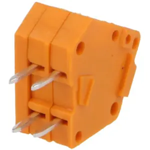Bloque de 2 terminales con tornillo 2.54mm 45º para PCB - naranja
