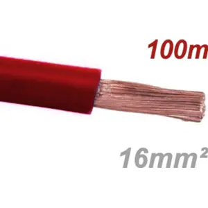 Fio elétrico multifilar V 16mm² (Ø7mm) Vermelho - H07V-K [rolo 100m]