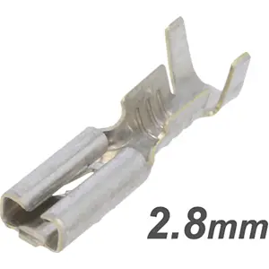 Terminal Faston fêmea com patilha não-isolado (0.5-1.5mm²) 2.8mm