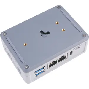 Caixa c/ dissipação em liga alumínio p/ Raspberry Pi CM4 Dual Gigabit Ethernet Carrier Board