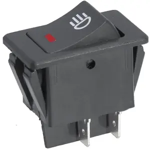 Interruptor basculante preto para luzes de automóvel ON-OFF 12VDC 35A