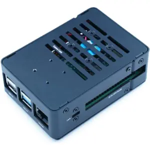 Caixa em aço para Raspberry Pi 4B - preto