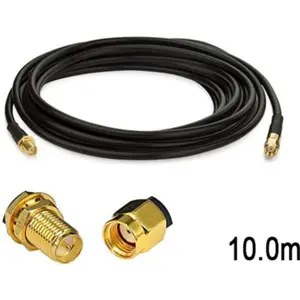 Cabo RP-SMA macho/fêmea (GEL200 - Low Loss) - 10.0m