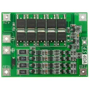 Placa BMS de protecção p/ 4 baterias Li-Ion (4S) 16.8VDC 40A (balance version) - 45x60mm