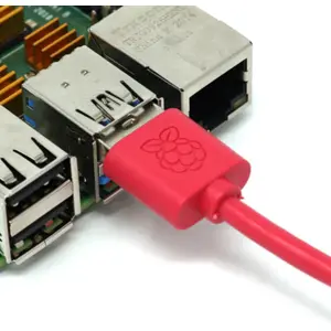 Cable Raspberry Pi oficial USB-A - Micro-USB - Rojo 1m