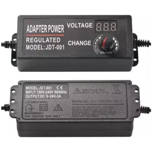 Fonte de alimentação universal regulável c/ display 9-24VDC 3A 5.5x2.1mm