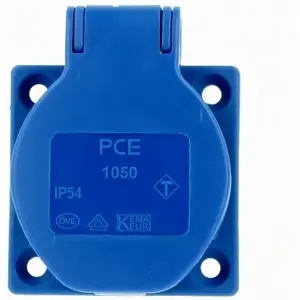 Ficha Schuko fêmea (50x50) 2P+PE 250VAC 16A IP54 para caixa modular