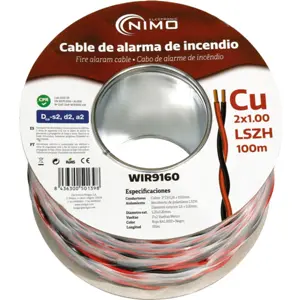 Cable trenzado multifilar 2X1.00mm Cu LSZH - 100m