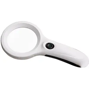 Lupa de mão com luz LED e UV (6+20 dioptrias) Ø70mm