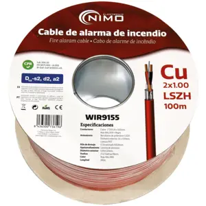 Cabo Fogo multifilar 2X1.00mm Cu LSZH (Ø6.4mm) - 100m