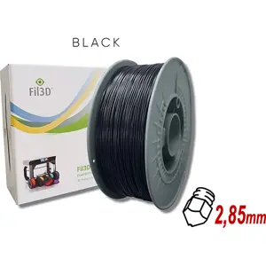 Rollo de filamento de impresión 3D en PLA (4032D) de 2.85mm - Negro - 1Kg