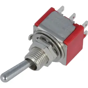 Interruptor de alavanca miniatura 2 posições estáveis - ON-ON - 250VAC 3A DPDT (6 pinos) - 1MD1T1B1M1QE