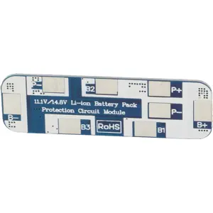 Placa PCM de protecção p/ 3 baterias Li-Ion (3S) 11.1VDC 7A - 50x16mm
