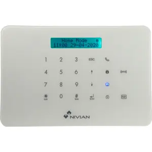 Kit alarme WiFi+GSM c/ painel táctil e leitor RFID até 60 dispositivos (compatível c/ Tuya)