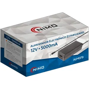 Fonte de alimentação 12VDC 5.0A 5.5x2.5/2.1x9.5mm