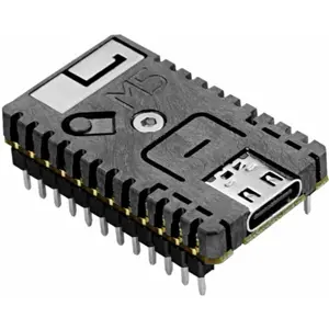M5Stamp C3 Mate com barras de pinos macho e fêmea