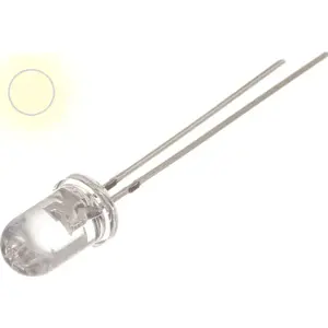 LED 5mm branco quente 1500-2000mcd 30°