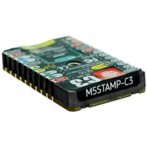 M5Stamp C3 Mate com barras de pinos macho e fêmea