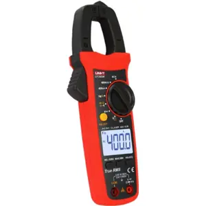 Pinça amperimétrica (400Aac/dc 600Vac/dc 40MΩ Cap. Hz/% T-RMS Auto-Range Min/Max NCV)